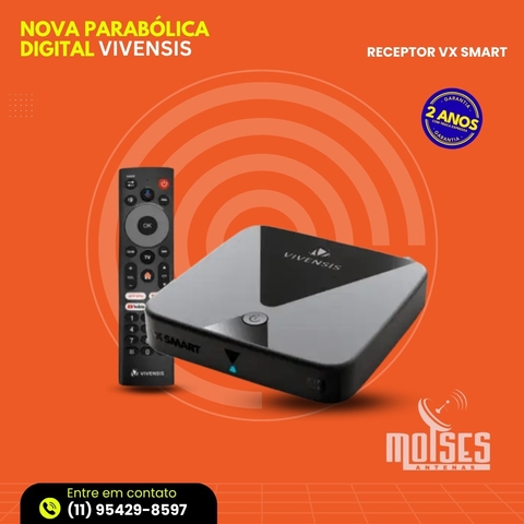 Receptor de TV Vivensis VX Smart Android TV com Satélite, 4K e Streaming sem Mensalidade - comprar online
