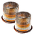 Vaso Whisky Giratorio 360o Y Base De Madera Rayitas X 2 Unidades