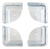 Set Protector De Esquinas Transparente X 8 - Baby Innovation - JUMIC