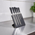 Set De Cuchillos Con Taco Premium De Acero Inox X 5 Unidades - comprar online
