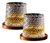 Vaso Whisky Giratorio 360 Y Base De Madera Geometrico X 2 Un