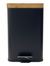 Cesto De Basura A Pedal Cuadrado Con Tapa Madera 12 Lts - comprar online