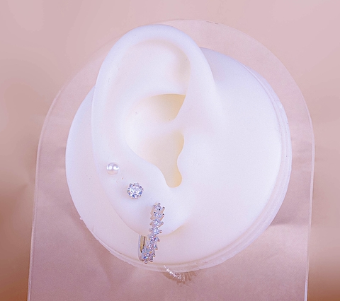 Set X 3 Pares Aretes Liora
