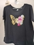 Remera lentejuelas Mariposa/Flor - comprar online