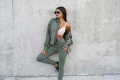 campera bomber verde - sport fashion