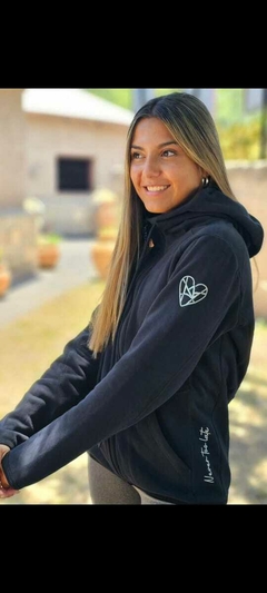 campera frisada - negra - tienda online