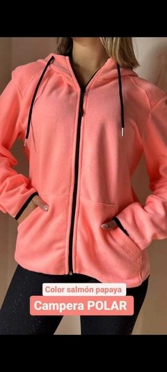campera polar - papaya