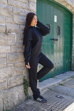 pantalon de frisa - negro en internet