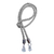 Cordão Cinza c/Pingente Cristal com detalhe Prata (1un)