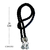 Cordão Preto c/Pingente Cristal com detalhe Prata (1un)