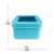 Lata Quadrada 6,5X4 Tiffany com Visor (1un)