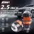 Proyectores lupa biled laser Sanvi S5-3 color naranja de 2.5 pulgadas con doble lente y diseño compacto para vehículos