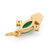 Dije colgante cactus laminado oro 18k/goldfilled circonia verde - comprar online