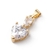 Dije corazón laminado oro 18k/goldfilled circones - Victor Gemas