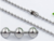Cadena plateada rolo balina (2mm)