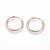 Par de argollas de acero aros gold rose 18mm