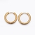 Par de aros de acero argollas 20mm dorado/gold rose - comprar online