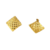 Aros dorados rombos con textura - comprar online