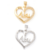 Dije colgante corazón con microcircones palabra Abu - comprar online
