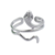 Anillo plateado serpiente