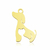 Dije colgante laminado oro 18k/goldfilled perro y gato