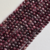 Tira facetada piedra natural turmalina roja 4mm