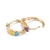 Aros esmaltados corazones goldfilled oro 18k - comprar online
