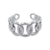 Anillo plateado lazos