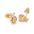 Par de aritos vaquitas San Antonio laminados oro 18k/goldfilled microcircones