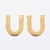 Colgante letra inicial acero dorado (disponible A-Z) - comprar online