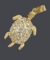 Dije tortuga con circones (4cm)