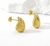 Par de aros drops redondos rayados (gotas 18mm)