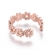 Anillo media falange midi dorado rosé/gold rose flores - comprar online