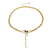 Collar doble mariposa acero dorado