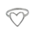 Anillo plateado corazón (talle 6)