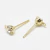 Par de aros laminados oro 18k/goldfilled con circones y ganchito para dije colgante