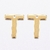 Colgante letra inicial acero dorado (disponible A-Z) en internet
