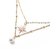 Collar doble de acero dorado modelo layer perla - comprar online