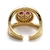 Anillo ajustable dorado smile laminado oro 18k/goldfilled sonrisa microcircones - comprar online