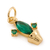 Dije colgante cactus laminado oro 18k/goldfilled circonia verde