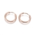 Par de aros argollitas de acero rosado gold rose 16mm - comprar online
