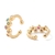 Arito cuff dorado laminado oro 18k/goldfilled con bolitas y microcircones