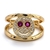 Anillo ajustable dorado smile laminado oro 18k/goldfilled sonrisa microcircones