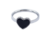 Anillo corazón negro