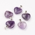 Dije de piedra natural amatista corazón