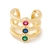 Arito cuff con circones de colores laminado oro 18k/goldfilled