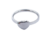 Anillo corazón plateado