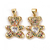 Dije colgante oso con corazón osito laminado oro 18k/goldfilled microcircones - comprar online