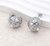 Aros plateados con perlas