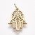 Dije dorado mano de Hamsa/Fátima acero quirúrgico